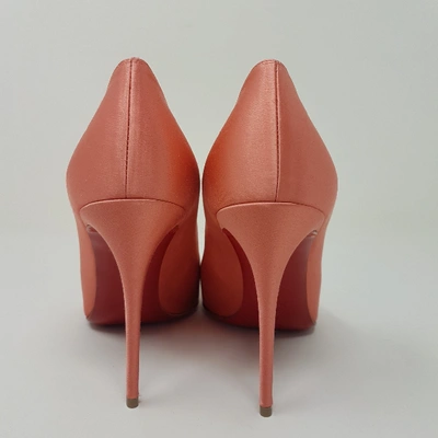 Pre-owned Christian Louboutin Pigalle Cloth Heels In Pink