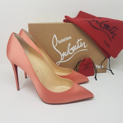 Pre-owned Christian Louboutin Pigalle Cloth Heels In Pink