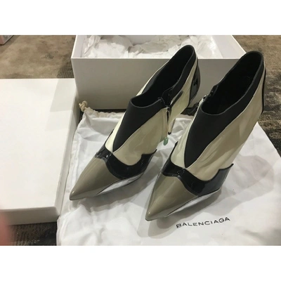 Pre-owned Balenciaga Leather Ankle Boots In Other