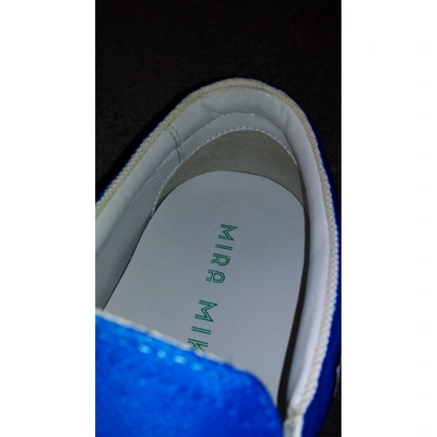 Pre-owned Mira Mikati Cloth Trainers In Blue