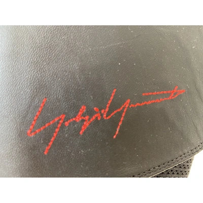 Pre-owned Yohji Yamamoto Leather Biker Boots In Black