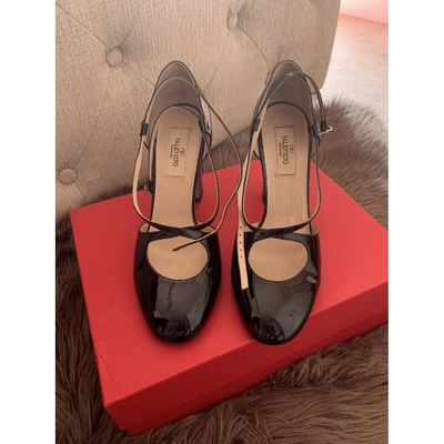 Pre-owned Valentino Garavani Tango Black Patent Leather Heels