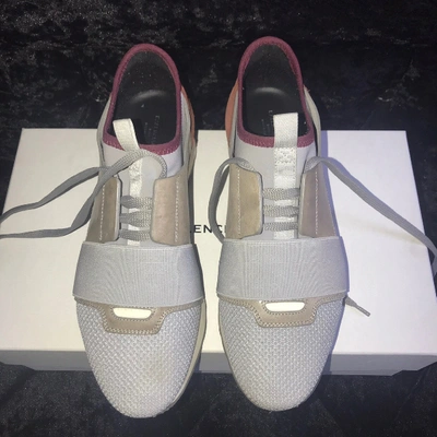 Pre-owned Balenciaga Race Grey Cloth Trainers