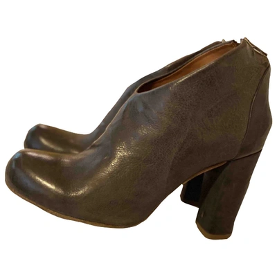 Pre-owned Officine Creative Leather Ankle Boots In Grey