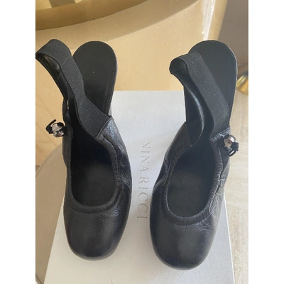 Pre-owned Nina Ricci Leather Heels In Black