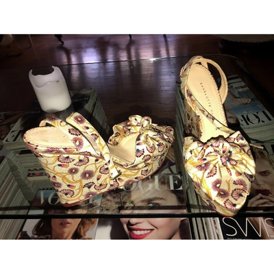 Pre-owned Charlotte Olympia Cloth Sandals In Multicolour