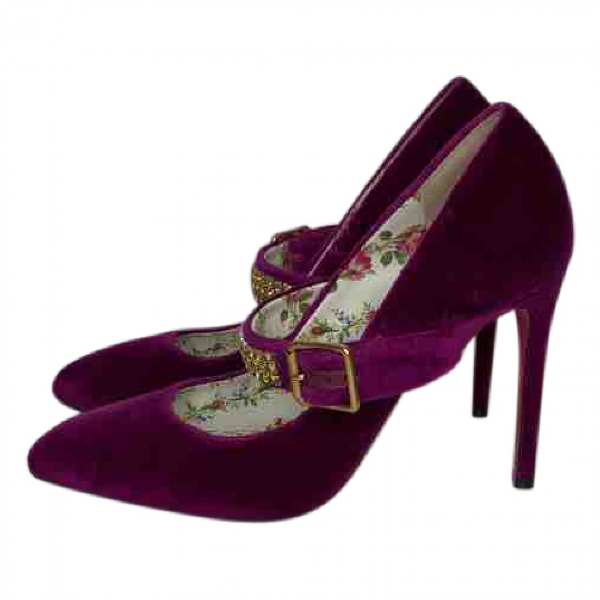 gucci pink velvet shoes