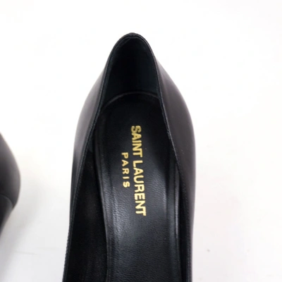 Pre-owned Saint Laurent Janis Black Leather Heels