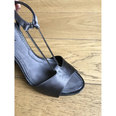 Pre-owned Givenchy Cloth Sandals In Grey