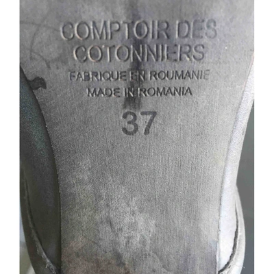 Pre-owned Comptoir Des Cotonniers Grey Leather Ankle Boots