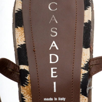 Pre-owned Casadei Leather Sandals In Brown