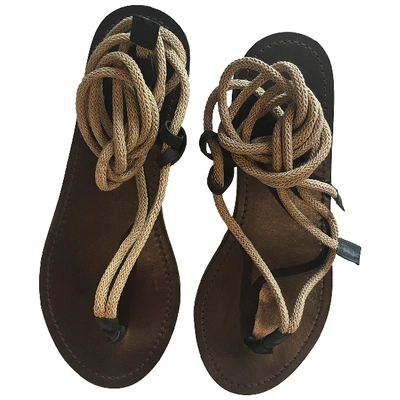 Pre-owned Tony Bianco Leather Sandal In Brown