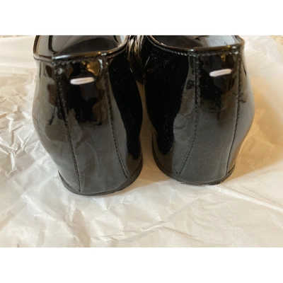 Pre-owned Maison Margiela Black Patent Leather Lace Ups