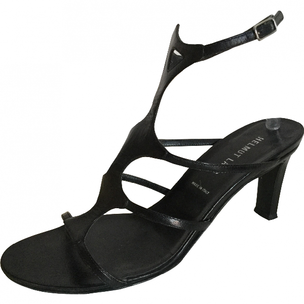 Pre-owned Helmut Lang Leather Sandals In Black | ModeSens