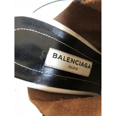 Pre-owned Balenciaga Leather Sandals In Brown