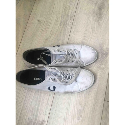 Pre-owned Fred Perry Cloth Trainers In White
