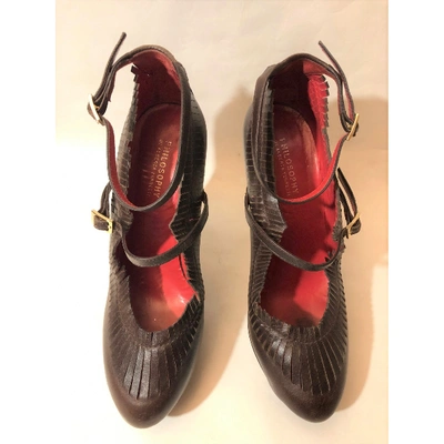 Pre-owned Philosophy Di Alberta Ferretti Brown Leather Heels