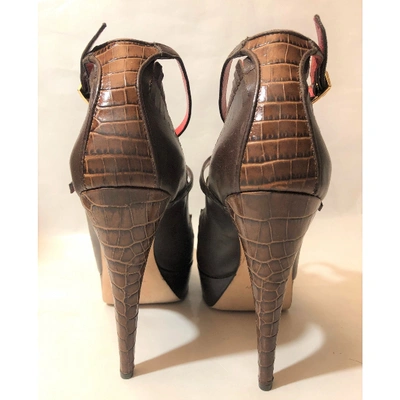 Pre-owned Philosophy Di Alberta Ferretti Brown Leather Heels