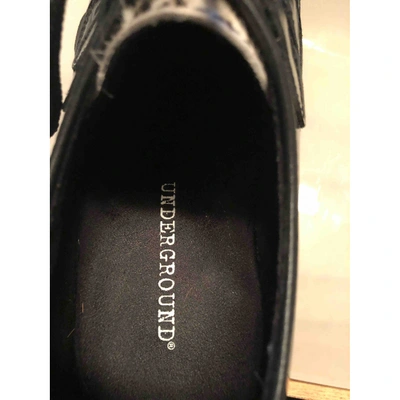 Pre-owned Underground Patent Leather Flats In Black