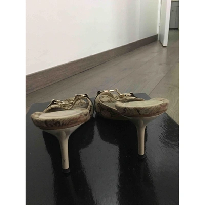 Pre-owned Gucci Cloth Sandals In Camel