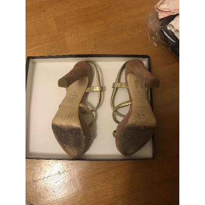 Pre-owned Pinko Heels In Gold