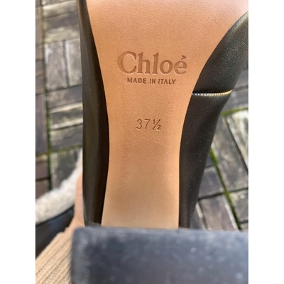 Pre-owned Chloé Leather Snow Boots In Black