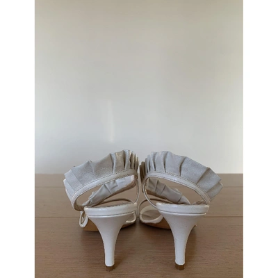 Pre-owned Emilio Pucci Leather Sandals In White