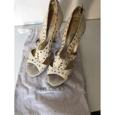 Pre-owned Jimmy Choo Leather Sandals In White