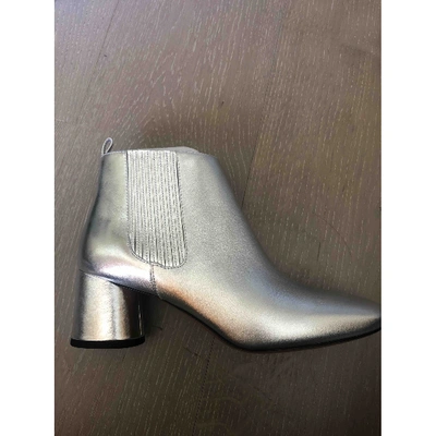 Pre-owned Marc Jacobs Silver Leather Ankle Boots