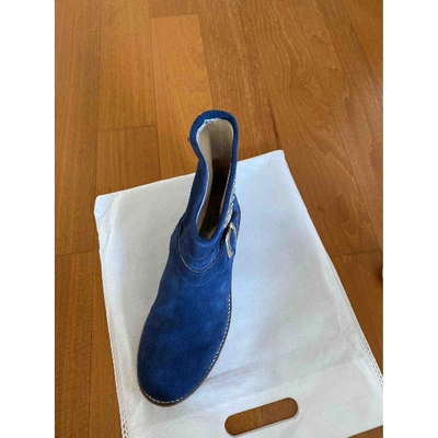 Pre-owned Twinset Blue Suede Boots