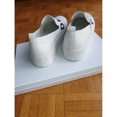 Pre-owned Dkny White Leather Trainers