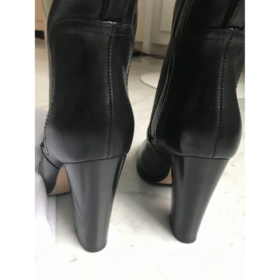 Pre-owned Casadei Leather Boots In Black