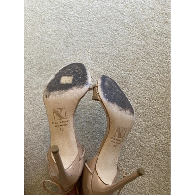 Pre-owned Reed Krakoff Patent Leather Sandals In Beige