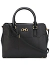 FERRAGAMO SALVATORE FERRAGAMO DOUBLE GANCIO TOTE - BLACK,61651211066326