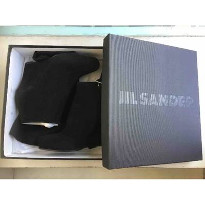 Pre-owned Jil Sander Black Suede Ankle Boots