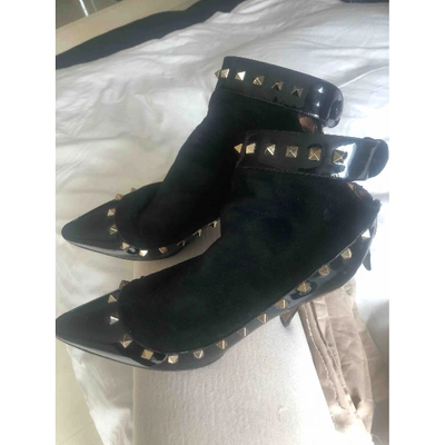 Pre-owned Valentino Garavani Black Suede Ankle Boots
