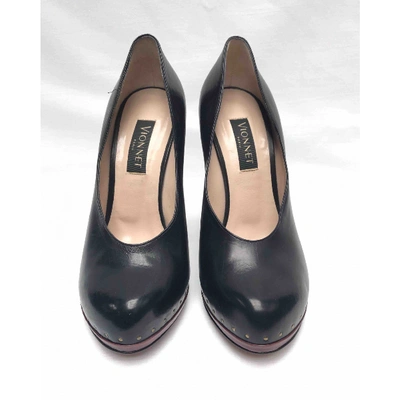 Pre-owned Vionnet Leather Heels In Black
