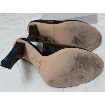 Pre-owned Jimmy Choo Black Eel Sandals