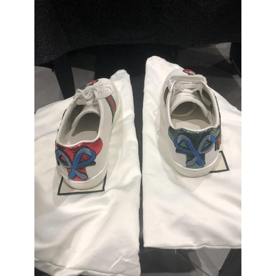 Pre-owned Gucci Ace Leather Trainers In Other