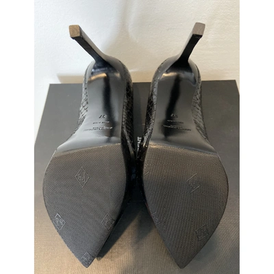 Pre-owned Saint Laurent Black Leather Heels