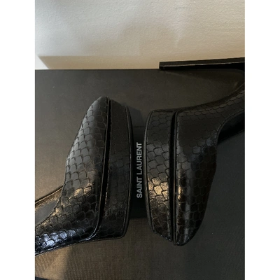 Pre-owned Saint Laurent Black Leather Heels