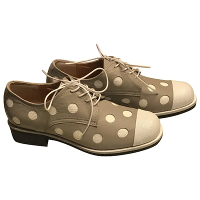 Pre-owned Yuul Yie Leather Lace Ups In Grey