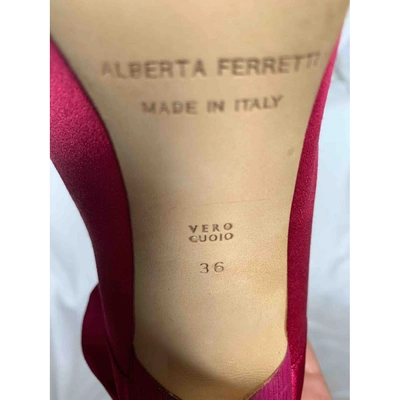 Pre-owned Alberta Ferretti Cloth Heels In Pink