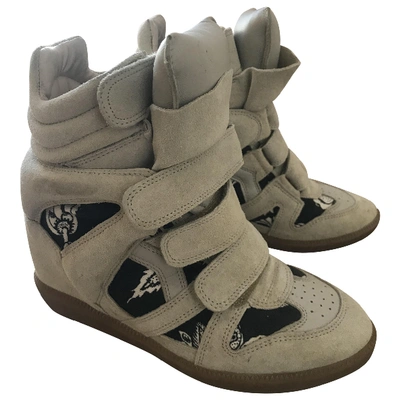Pre-owned Isabel Marant Willow Trainers In Grey