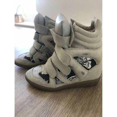 Pre-owned Isabel Marant Willow Trainers In Grey