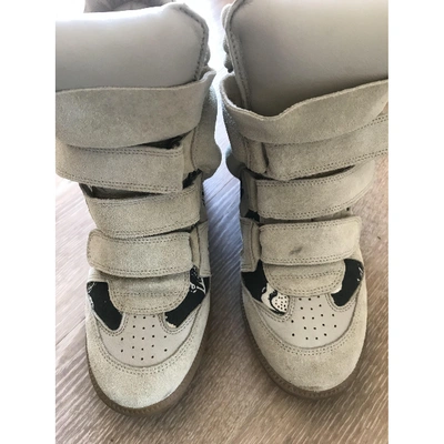 Pre-owned Isabel Marant Willow Trainers In Grey