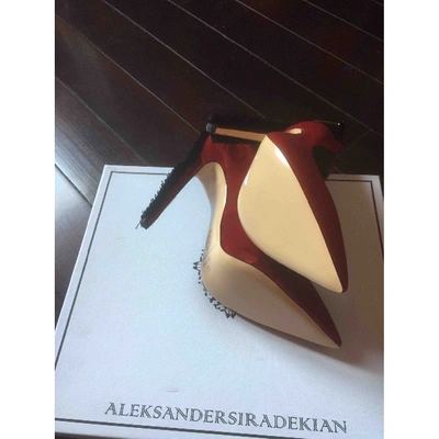 Pre-owned Aleksander Siradekian Leather Heels In Red