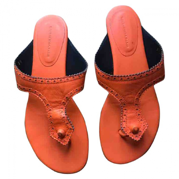 balenciaga sandals orange