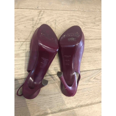 Pre-owned Saint Laurent Leather Heels In Purple