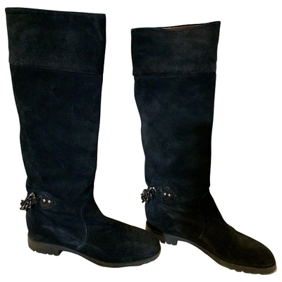 Pre-owned Marc Jacobs Black Suede Boots